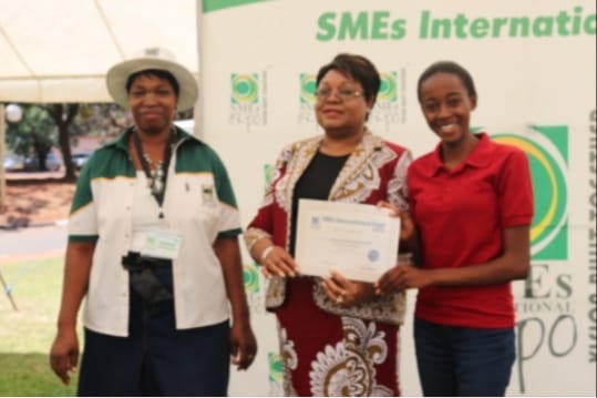JA Zimbabwe honored with an award at the SMEs Expo